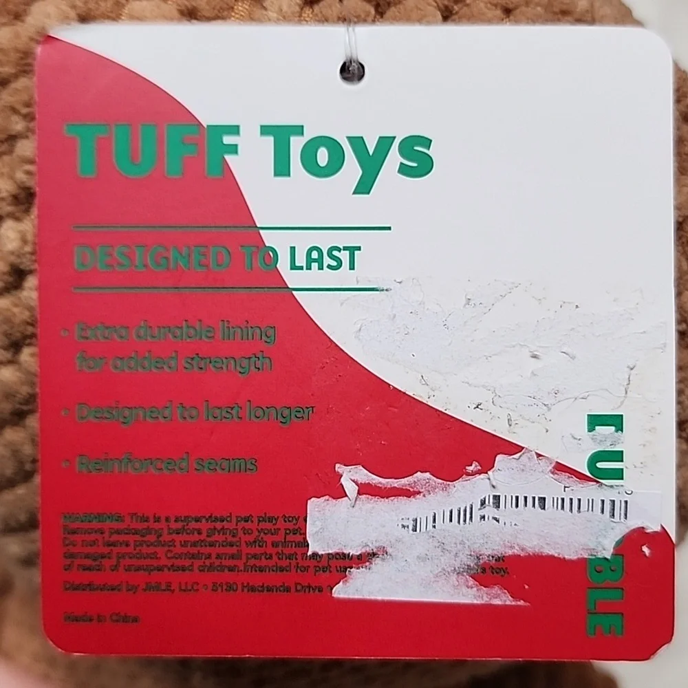 X-Large Girl Gingerbread Tuff Toys Durable Crinkle Squeaker Dog Toy